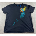 Karen Scott Sport Womens XL Black Peacock Embroidered Beaded Sequin T Shirt