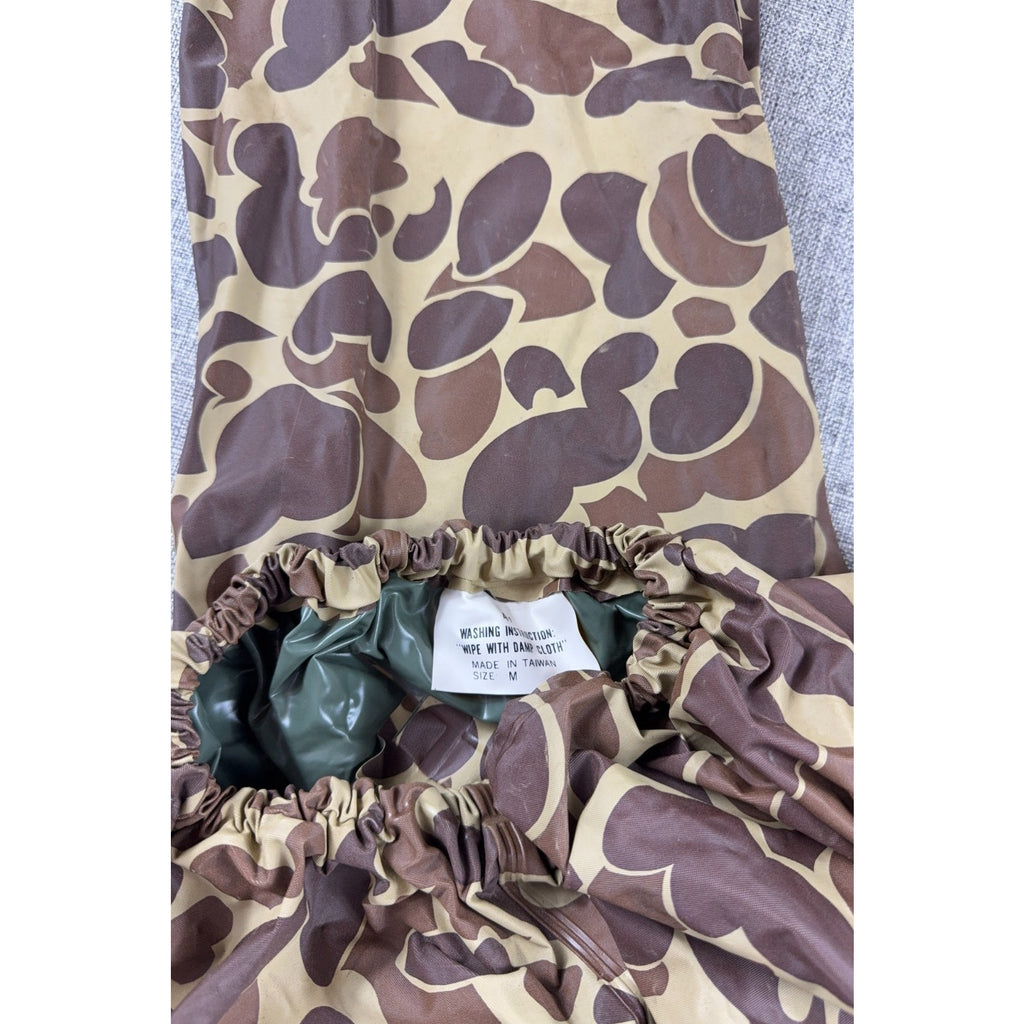 Vintage Royal Red Ball Camo Rain Suit Jacket Pants Medium Duck Hunting Taiwan