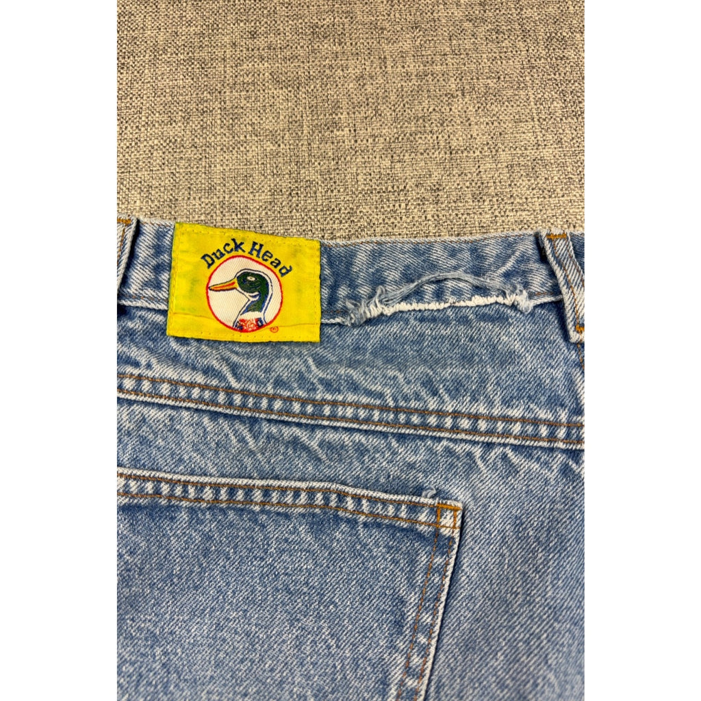 Vintage Duck Head Jeans 33x31.5 Light Wash High Rise Straight Leg Denim