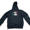 Champion Reverse Weave Mexico Flag Hoodie Mens S Black Sugar Skull Sleeve