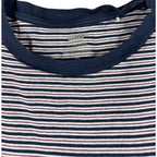 Levi’s Women’s L Striped Long Sleeve Shirt Navy White Red Slim Fit Y2K