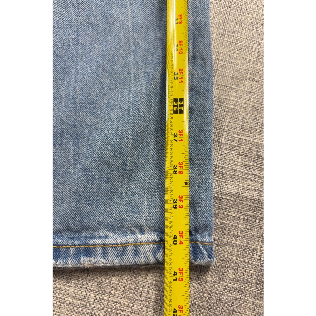RSQ Low Rise Ultra Baggy Jeans Womens 29 Custom Rose Embroidered Light Wash