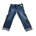 Kut From The Kloth Amy Crop Straight Leg Jeans Womens 12 Blue Distressed Cuffed