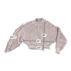 BB Dakota Steve Madden Sweater Womens M Multicolor Marled Crop Mock Neck Balloon