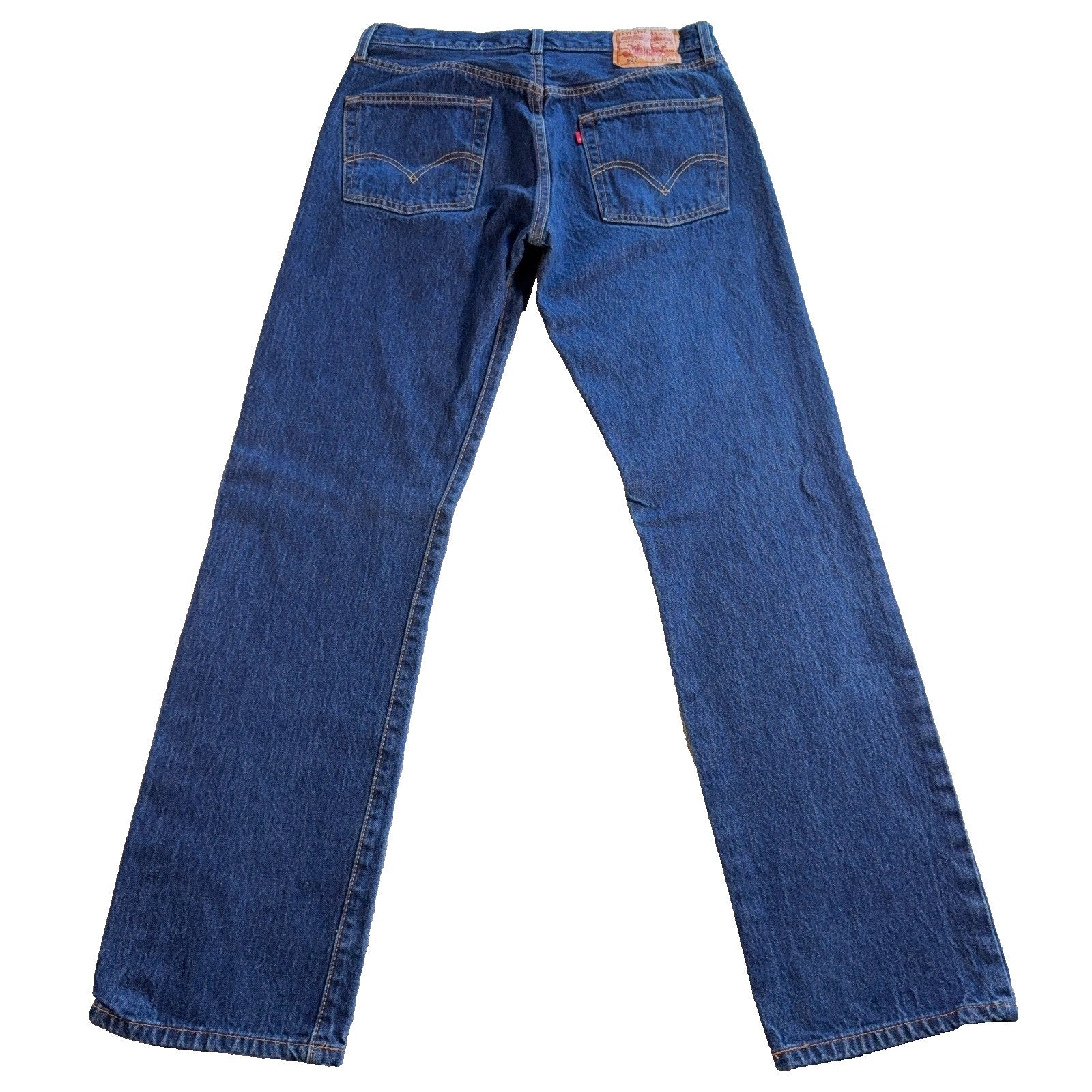 Levi’s 501 Jeans Mens 33x34 Tag 33x31 Actual Blue Button Fly 100% Cotton Denim