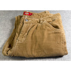Dickies Girl Corduroy Carpenter Pants Womens Juniors 7/28 Tan Y2K Utility