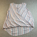 KUT From The Kloth Striped Faux Wrap Cold Shoulder Blouse Women’s M