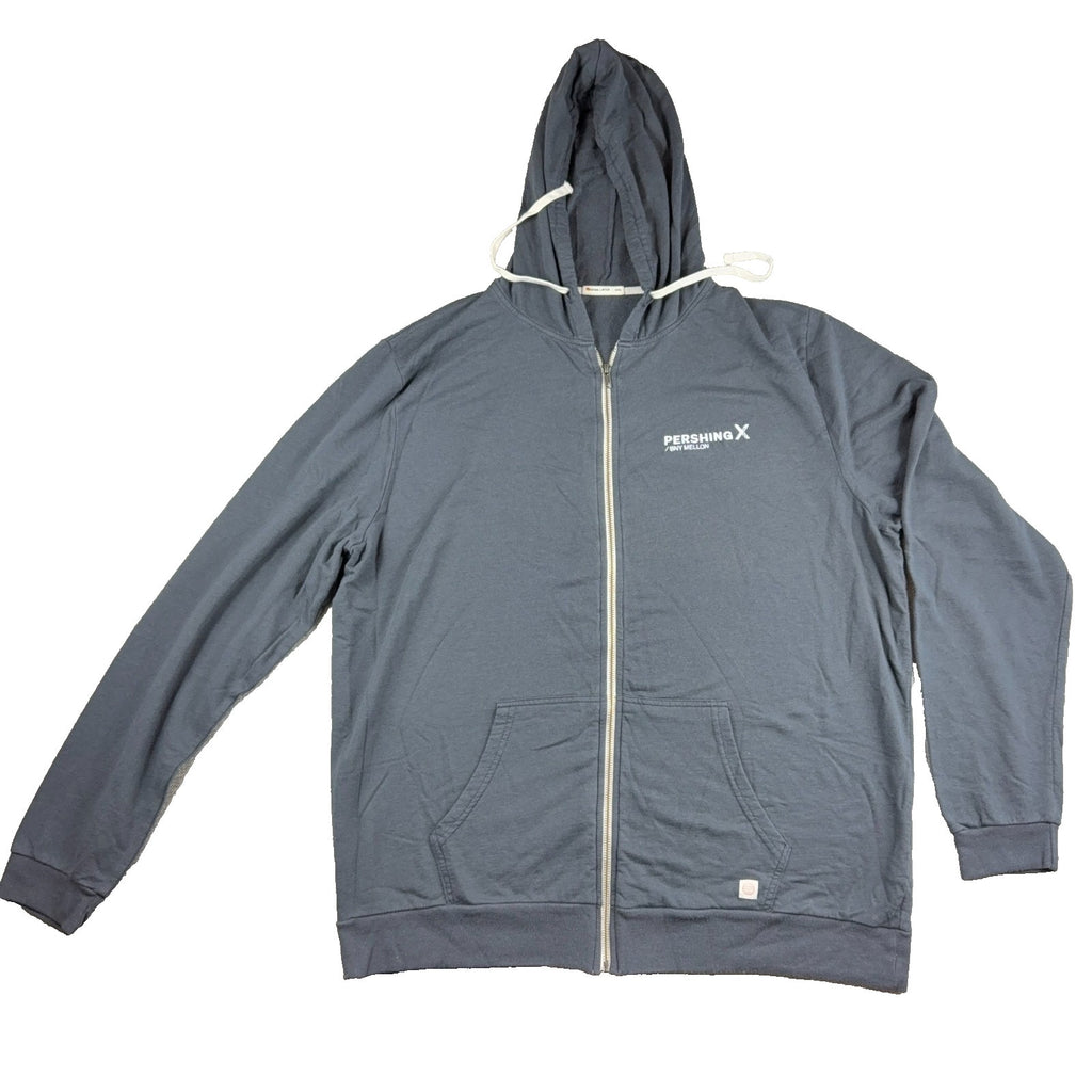 Marine Layer Pershing X BNY Mellon Hoodie Men XXL Gray Full Zip Sweatshirt