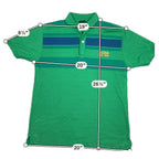 BOSS Hugo Boss Men's Green Colorblock Stripe Pique Polo Shirt 20in Chest