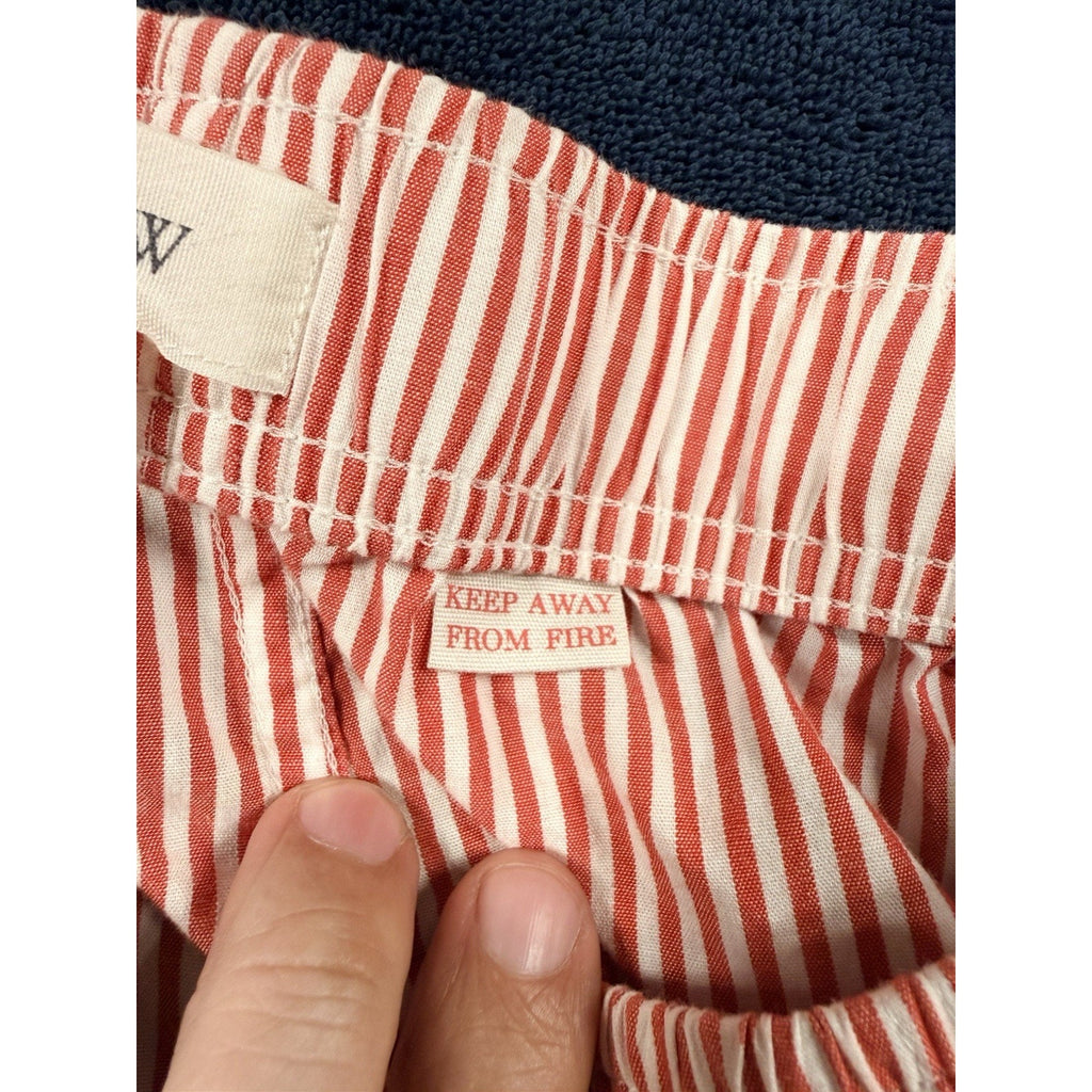 J.Crew Red White Striped Pajama Lounge Pants Women’s Large Cotton Drawstring
