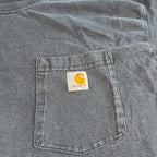 Carhartt Pocket T Shirt Men XL Tall Faded Black Heavyweight Workwear Cotton