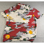 Denim & Flower Ricky Singh Shirt Mens XL Crane Scenic Hawaiian Camp Button Up