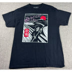 Riot Society Grim Reaper T Shirt Mens M Japanese Mt Fuji Cherry Blossom Black