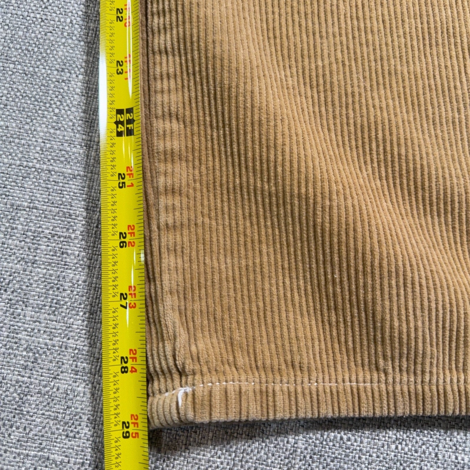 Dickies Girl Corduroy Carpenter Pants Womens Juniors 7/28 Tan Y2K Utility