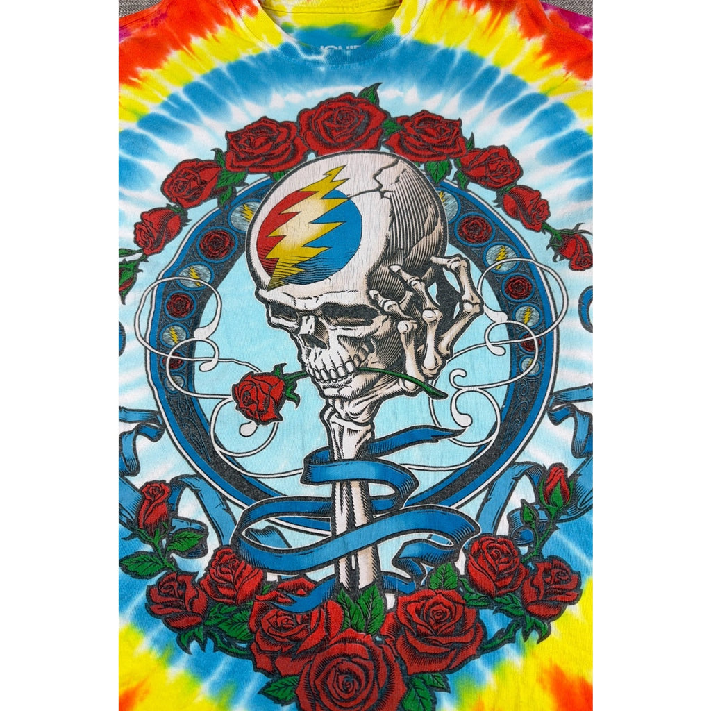 Liquid Blue Grateful Dead T Shirt Mens M Tie Dye Bertha Skull Roses Steal Face