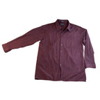 Brandini Le Collezioni Shirt Mens XLT Burgundy Faux Suede Microfiber Tall Retro