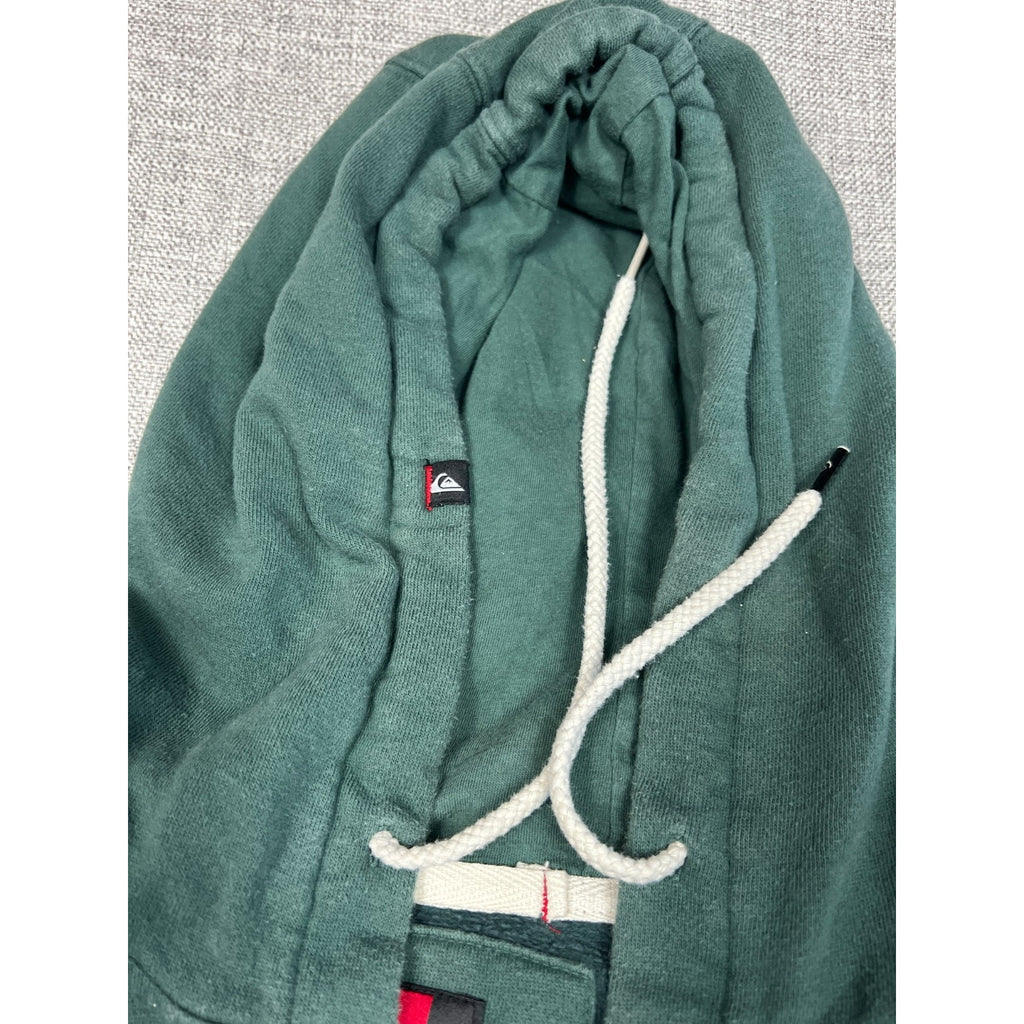 Quiksilver Mens XL Green Full Zip Graphic Hoodie Surf Skate 2011