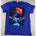 The Weeknd After Hours Til Dawn Tour 2022 T Shirt Blue Gildan Medium Double Side