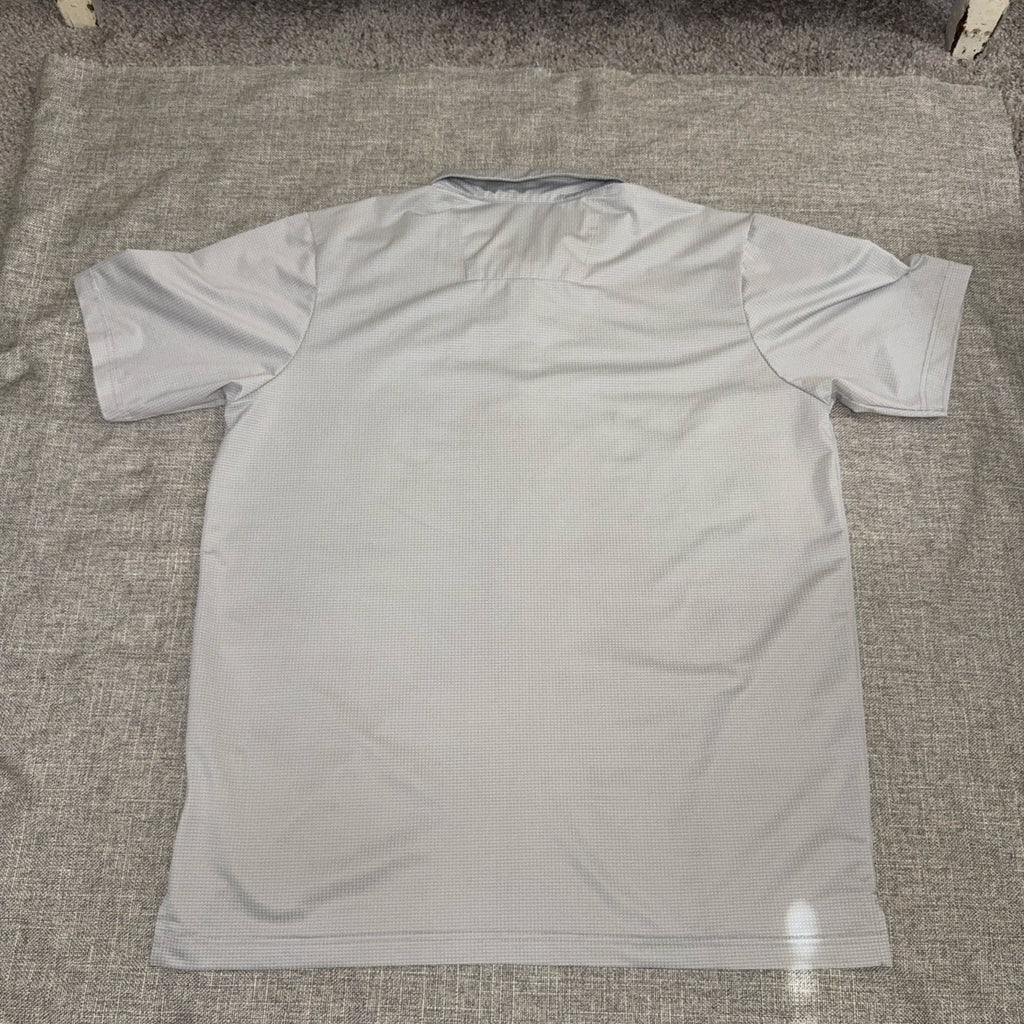 Arkansas Razorbacks Antigua Polo Shirt Mens L Gray Golf Performance NCAA Hogs