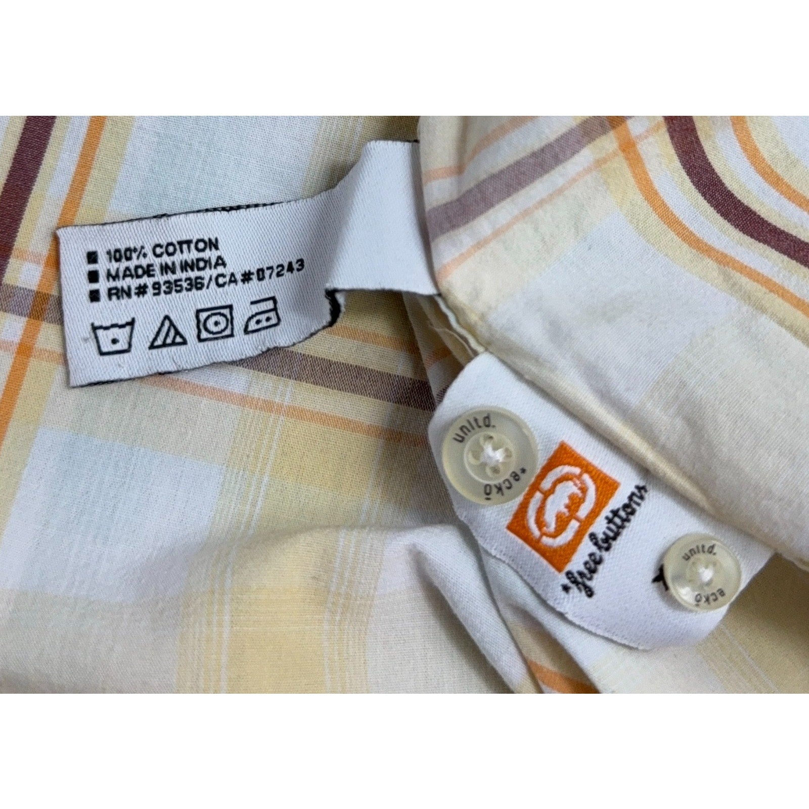 Ecko Unltd Marc Ecko Shirt XXL Plaid Embroidered Y2K Paisley Logo Streetwear
