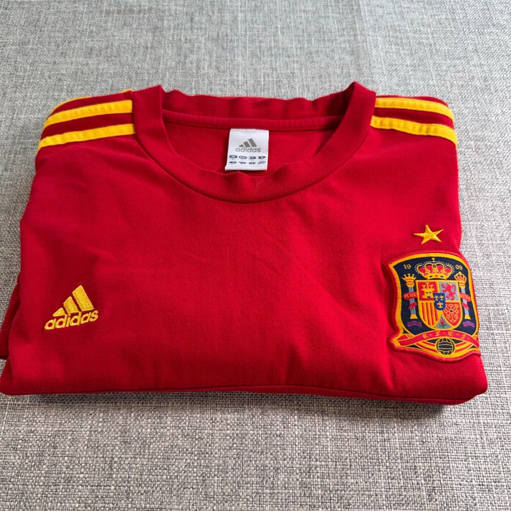 Adidas Spain National Team Shirt Mens XL Red España Soccer Football Tee