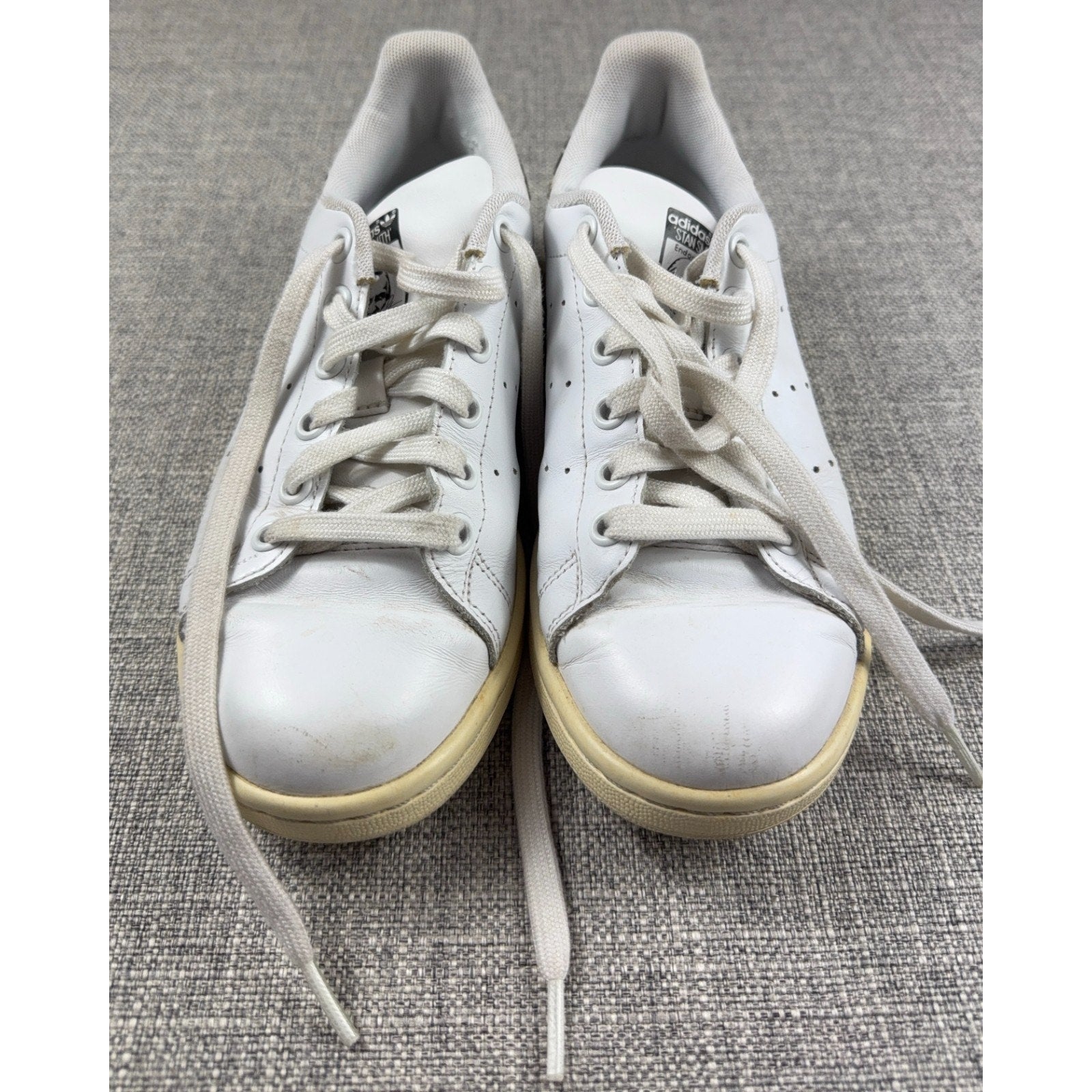 adidas Stan Smith White Zebra Women’s 6 Leather Sneakers B26590 Animal Print