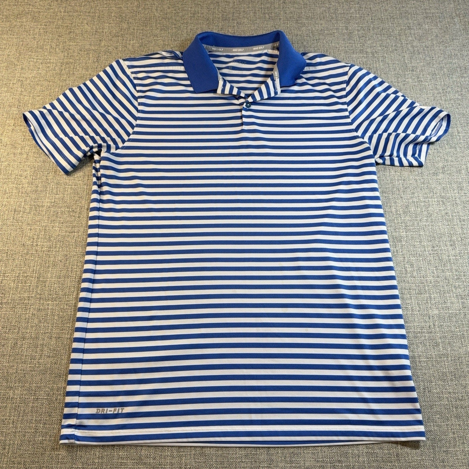 Nike Golf Dri-FIT Victory Stripe Polo 2.0 Men’s M Blue White GM1032