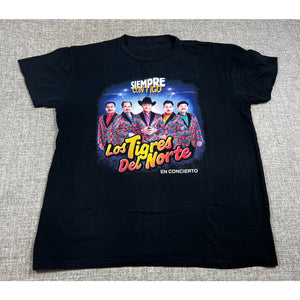 Los Tigres del Norte Siempre Contigo Tour 2024 T-Shirt Men’s L Black