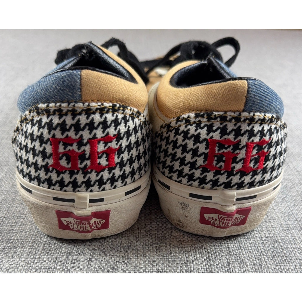 Vans Bold Ni Bender Shoes Mens 10 Leopard Denim Houndstooth Patchwork UltraCush