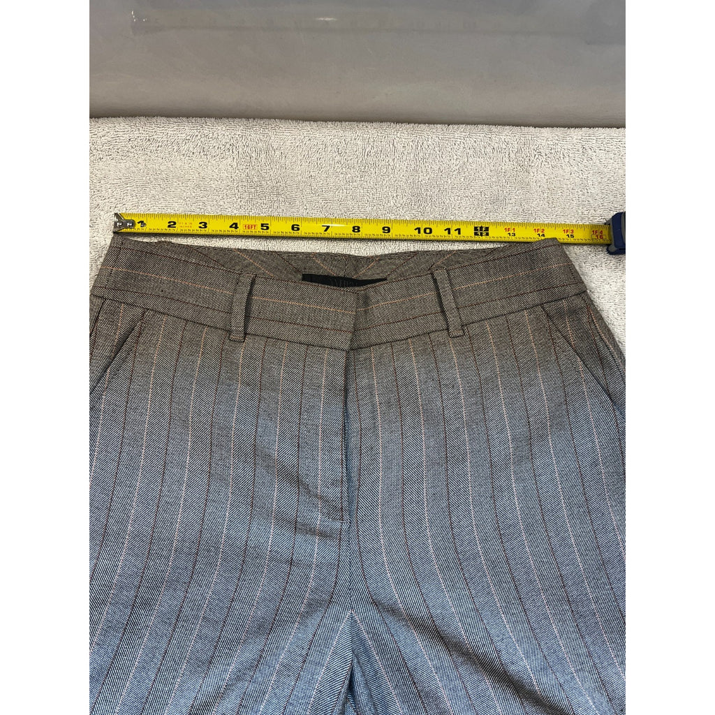 White House Black Market Grey Wide Leg Dress Pants Trousers Womens 6 Side Zip