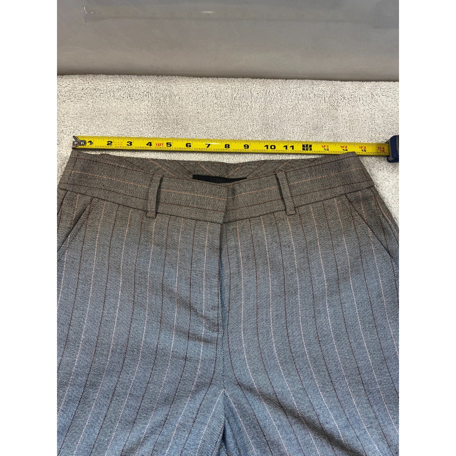 White House Black Market Grey Wide Leg Dress Pants Trousers Womens 6 Side Zip