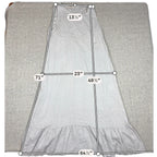 Terzo Millennio Linen Maxi Dress M Gray Ruffle Hem Made in Italy Lagenlook