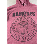 Ramones Hoodie 1-2-3-4 Clothing Medium Burgundy Punk Rock Band Pullover