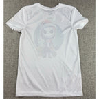 Adidas Youth Girls S 8 Christmas Skeleton Santa Graphic Shirt White NWT