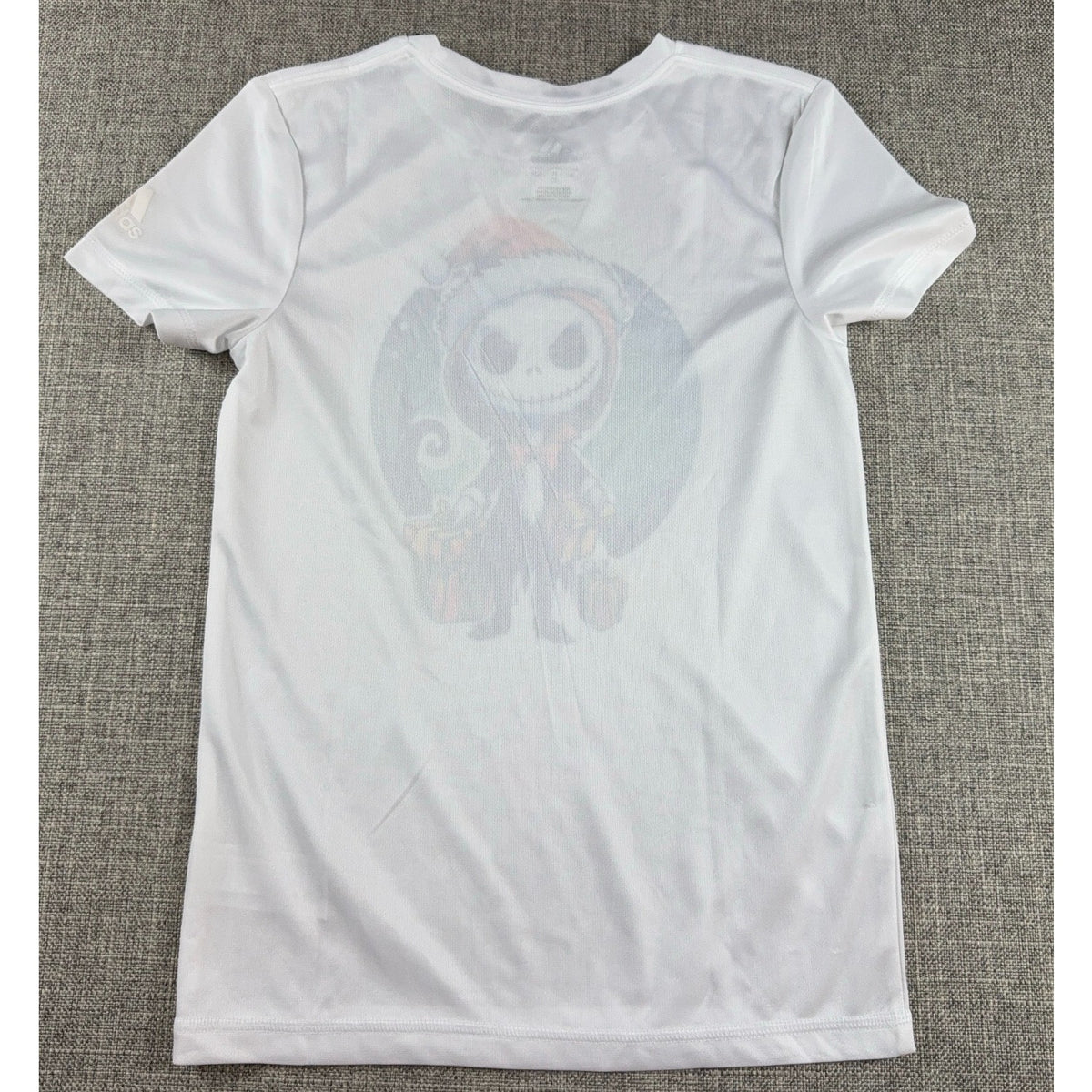 Adidas Youth Girls S 8 Christmas Skeleton Santa Graphic Shirt White NWT