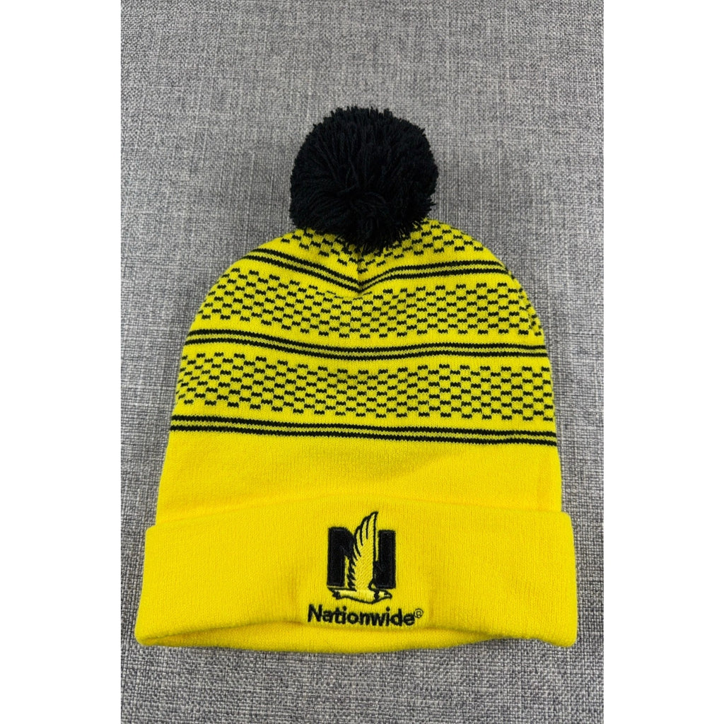 Columbus Crew MLS Pom Beanie Hat Nationwide Black Yellow Soccer Knit Cap