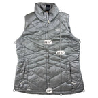 The North Face Aconcagua 550 Down Vest Womens L Gray Puffer Quilted Goose Down