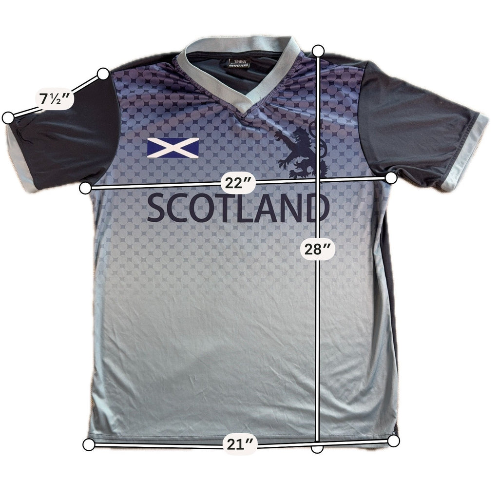 Scotland Soccer Rugby Style Jersey Shirt Mens Travel Outfitters Saltire Lion