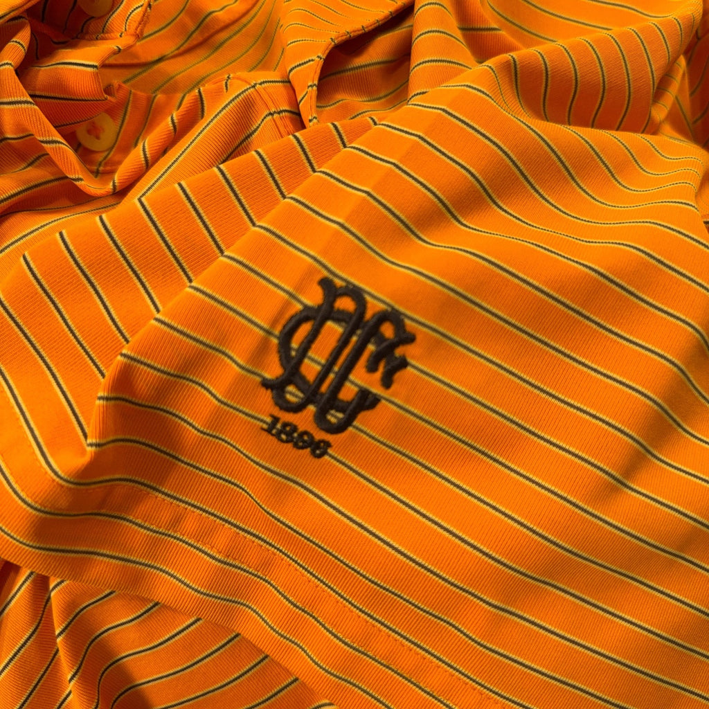 Donald Ross Golf Polo Lot Mens XL Orange Blue Striped Performance Shirts 1896