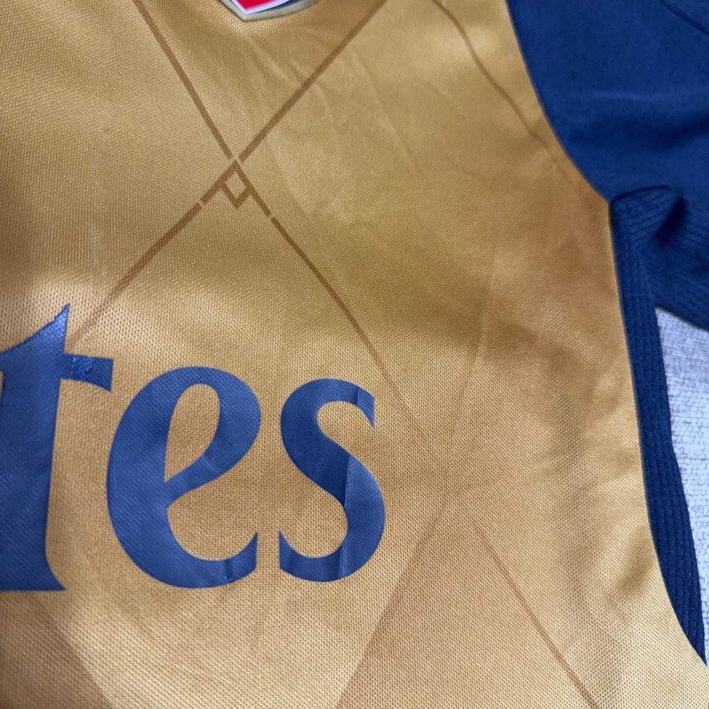 Arsenal 2015/16 Away Jersey Puma Gold Navy Fly Emirates Men’s L 747568