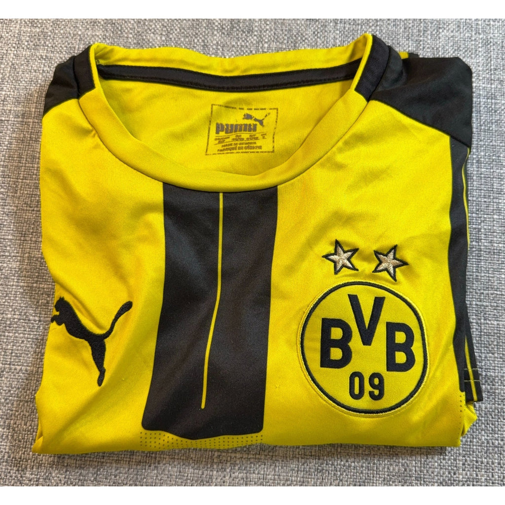 Borussia Dortmund 2016-17 Home Jersey Puma BVB Evonik Men L Yellow Flaws