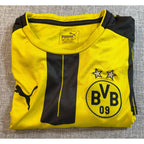 Borussia Dortmund 2016-17 Home Jersey Puma BVB Evonik Men L Yellow Flaws