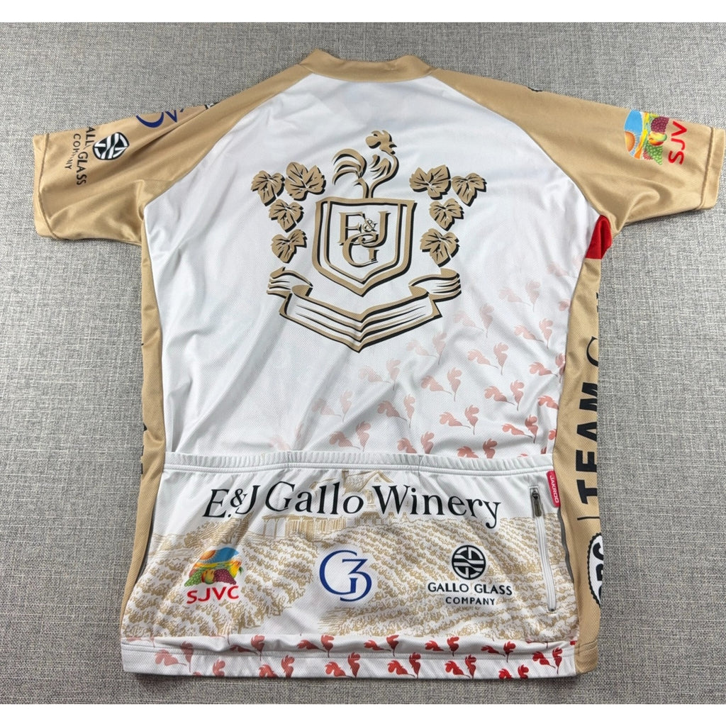 Jakroo Gallo Bicycle Club Cycling Jersey 2XL E&J Gallo Winery Full Zip