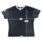 Harry Potter Platform 9¾ Black Gold Ringer Tee Gryffindor Quidditch Size L