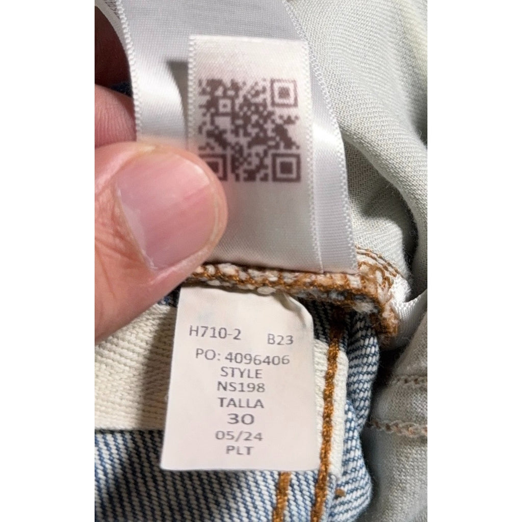 Madewell Low-Slung Baggy Jeans Womens 30 Hamburg Wash NS198 Raw Hem
