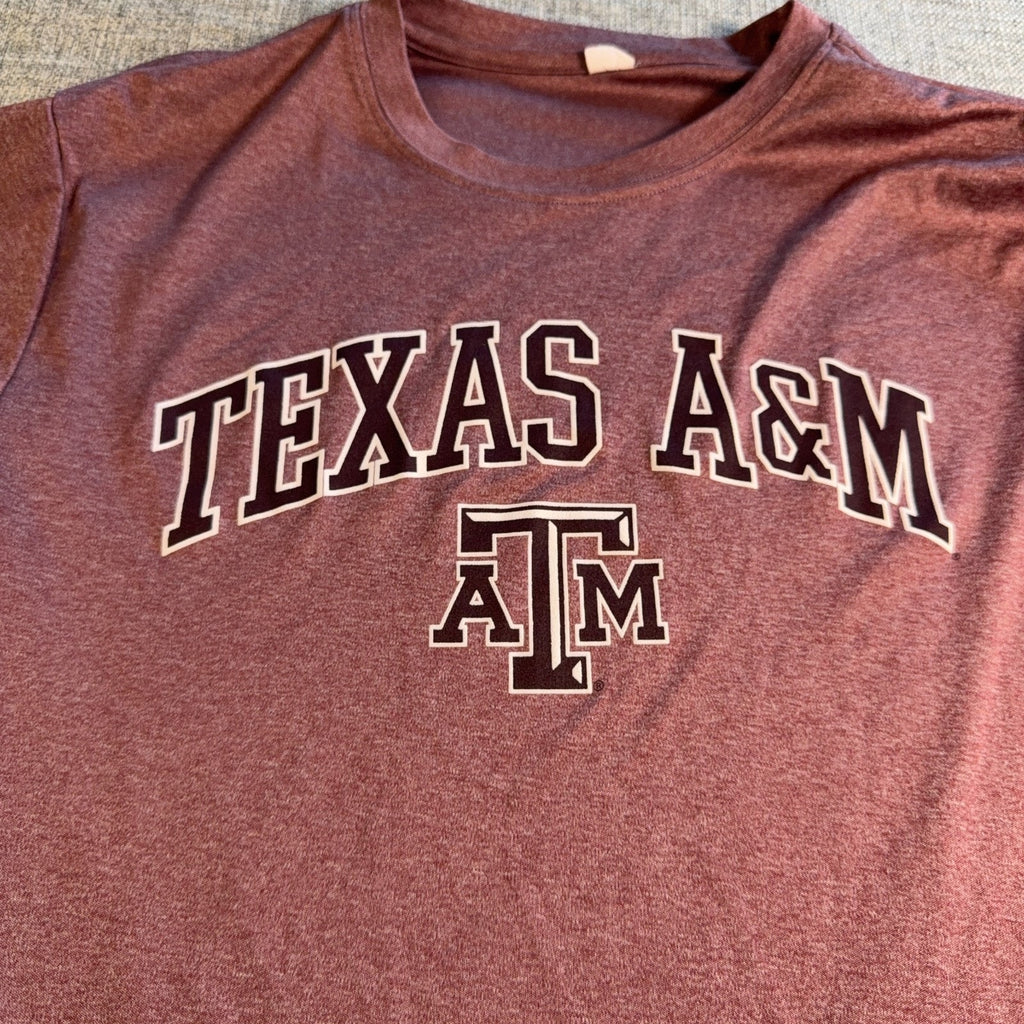 Texas A&M Aggies Shirt Adult Small Maroon Long Sleeve Performance NCAA College