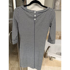 Banana Republic Striped Dress Women XS Navy White 3/4 Sleeve Nautical Stretch