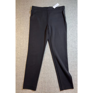 NWT Ann Taylor The Chelsea Skinny Ankle Pants Black Size 8 Bi Stretch Zip Hem