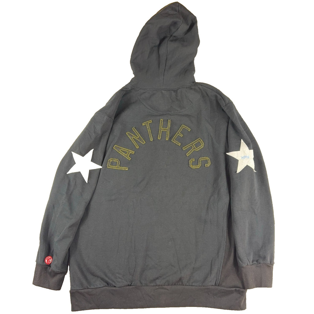 Cousins Panthers Hoodie Mens L Black Chenille Panther Stars 1966 Sportswear