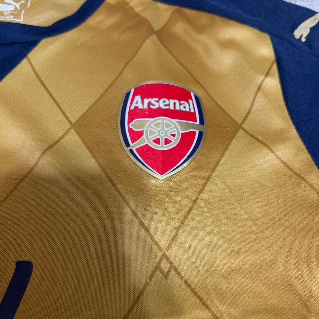 Arsenal 2015/16 Away Jersey Puma Gold Navy Fly Emirates Men’s L 747568